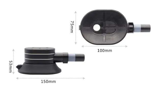 Oval Vacuum Suction Cup With M8 Thread With Aluminium Cover