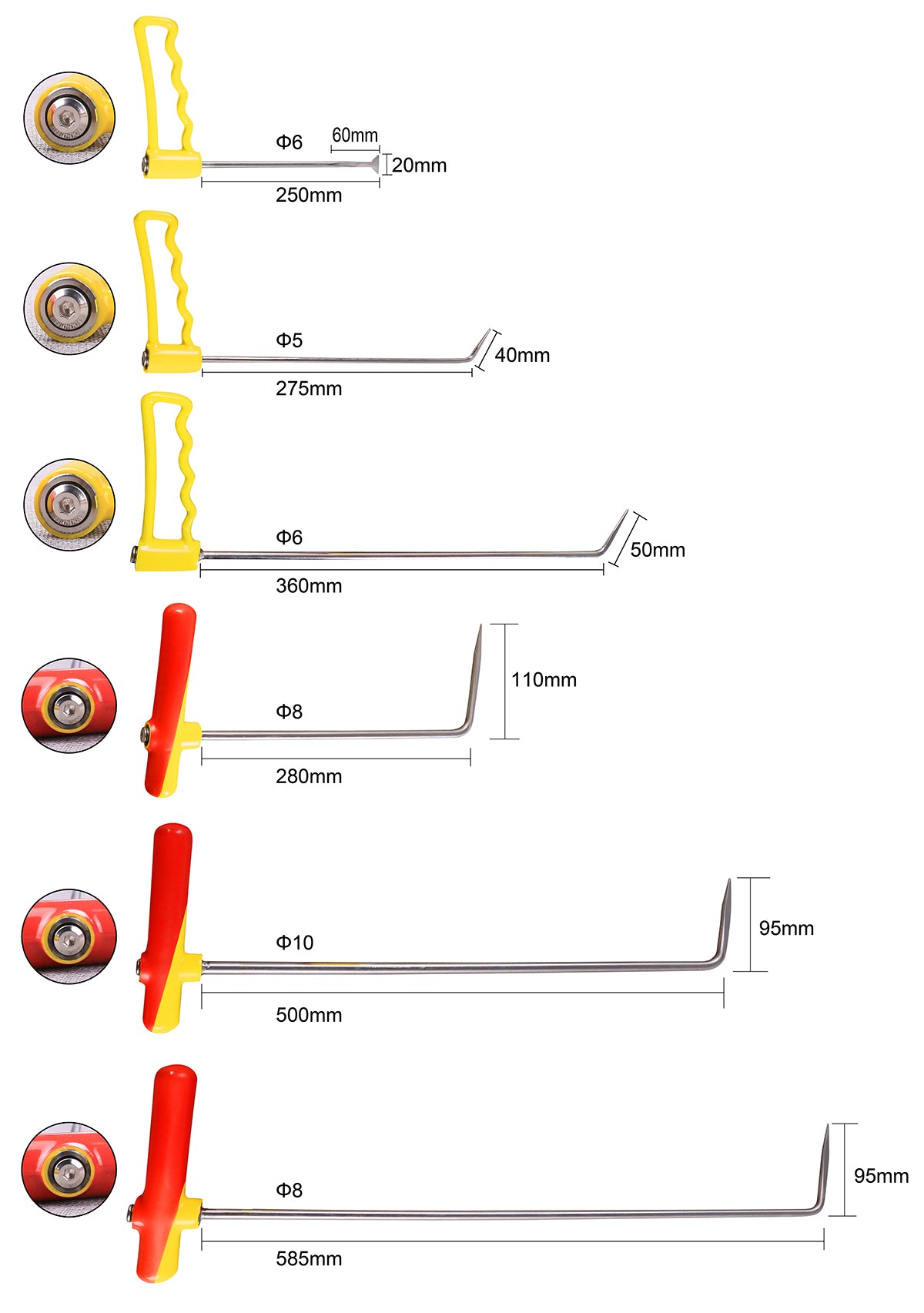 Dent Dominate 6 Piece Adjustable Handle Set